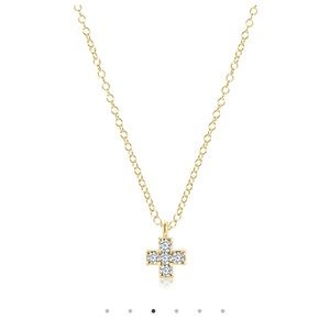 Enewton 14kt Diamond cross necklace